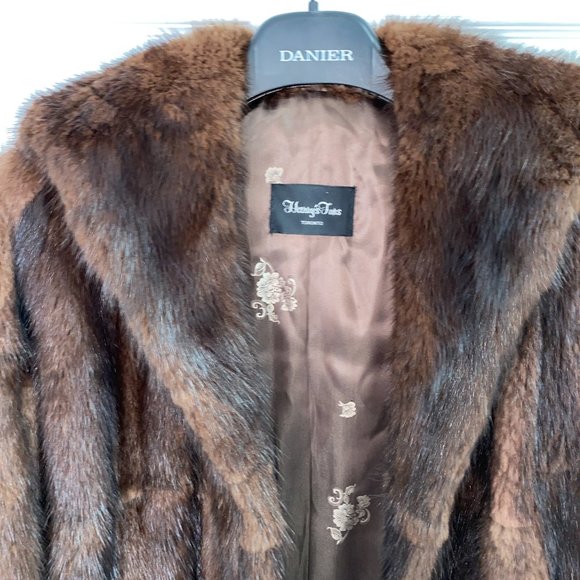 Harry's Furs Toronto - Real Fur Coat Beautiful Condition Size M - Picture 2 of 12